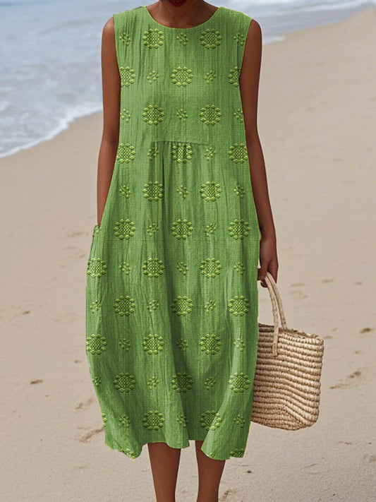 Women's Sleeveless Casual Summer Midi Dress