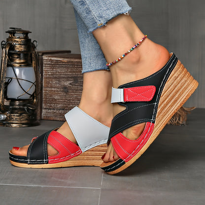 Women's Platform Wedge Slide Sandals