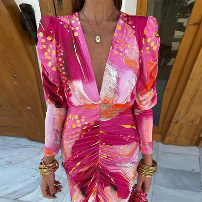 Women's Wrap Wedding Guest Maxi Dress