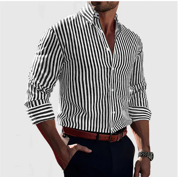 Callum Striped Button-Up Men's Shirt