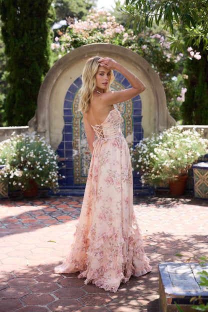 Women's Halter Evening Maxi Dress