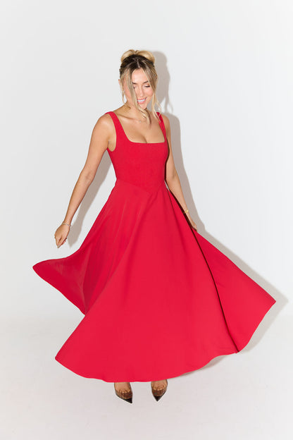 Women's Flowy Event Midi Dress