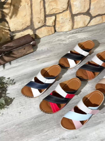 Women's Platform Wedge Slide Sandals