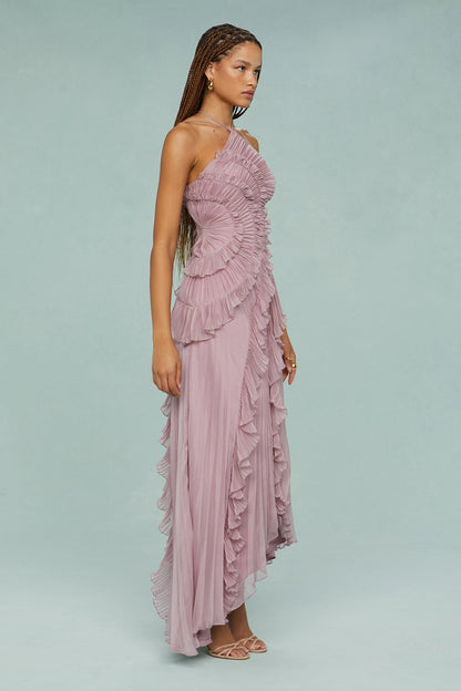 Women's Halter Wedding Guest Midi Dress