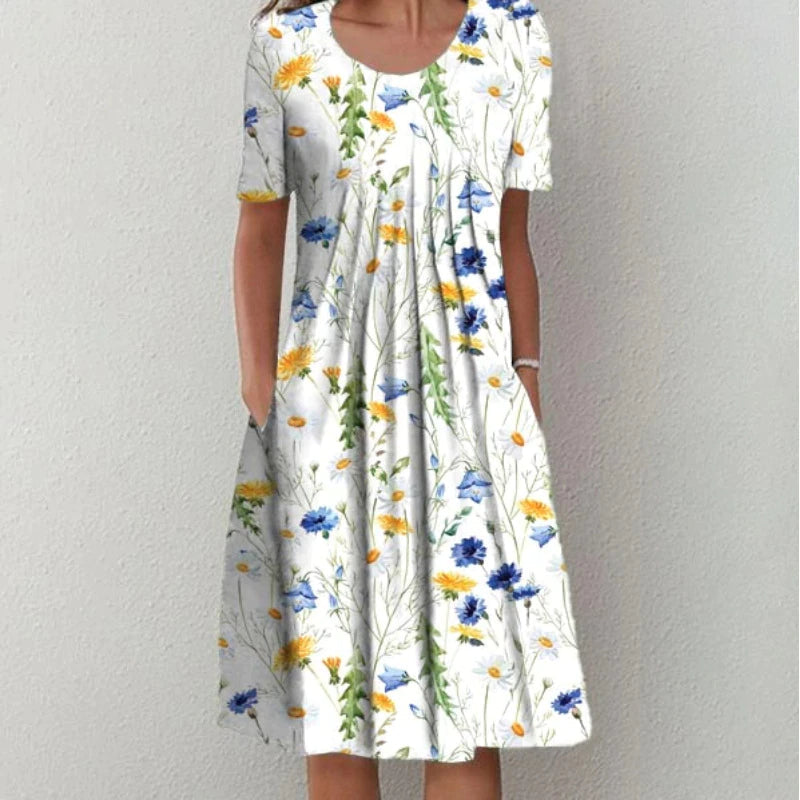 Women's Floral Casual Everyday Midi Dress