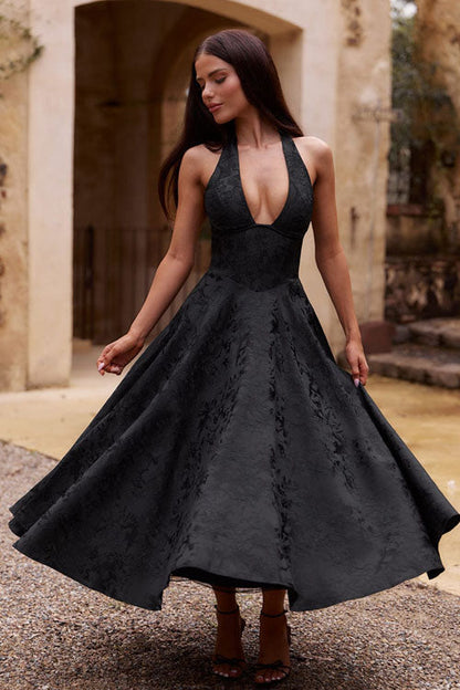 Women's Jacquard Formal Evening Maxi Dress
