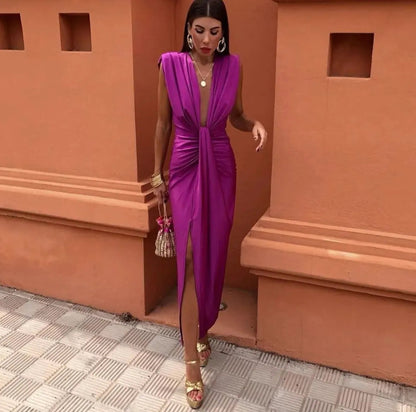 Women's Pleated Everyday Midi Dress