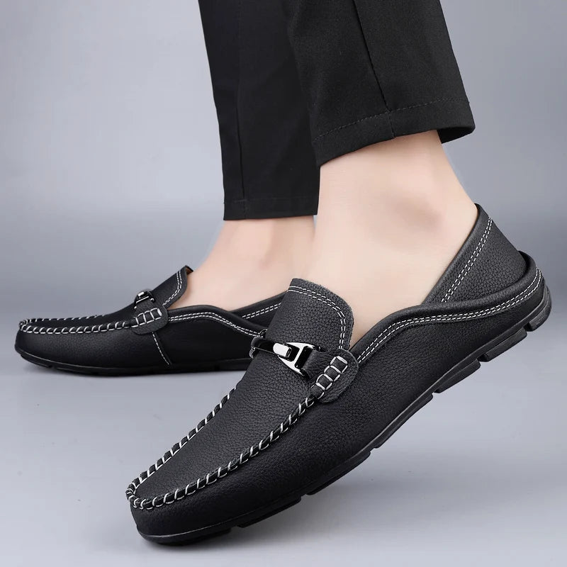 Torsino Leather Slip-On Loafers