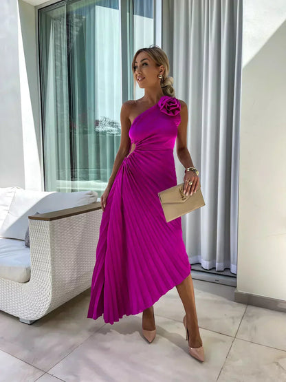 Women's Floral Wedding Guest Midi Dress