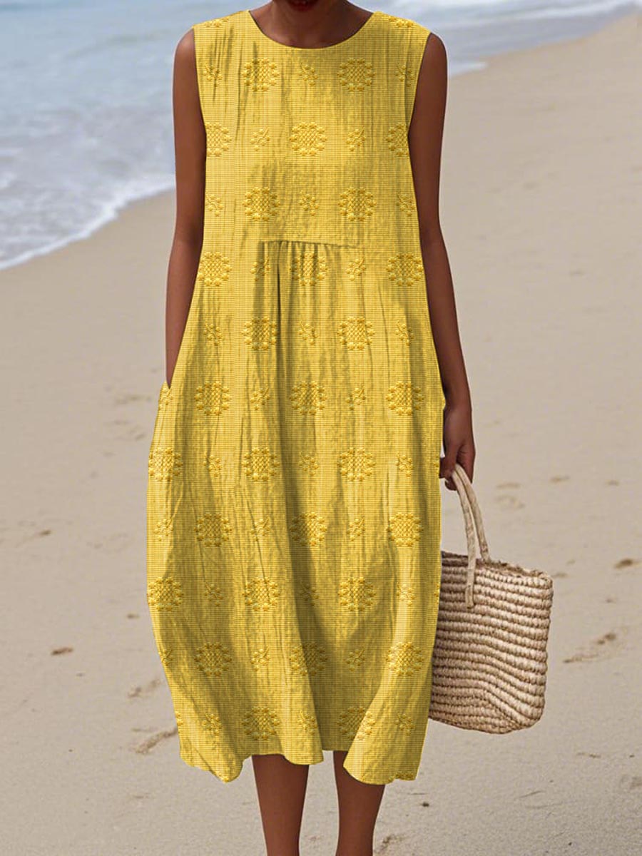 Women's Sleeveless Casual Summer Midi Dress