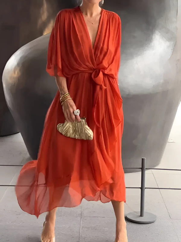 Women's Wrap Midi Dress Day to Night