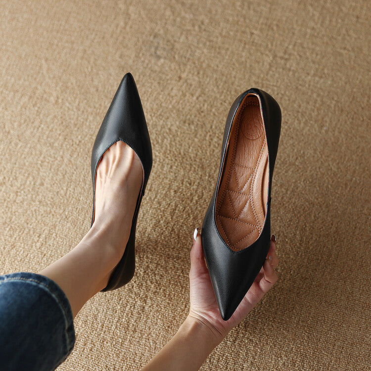 Women's Kitten Heel Pointed Toe Pumps