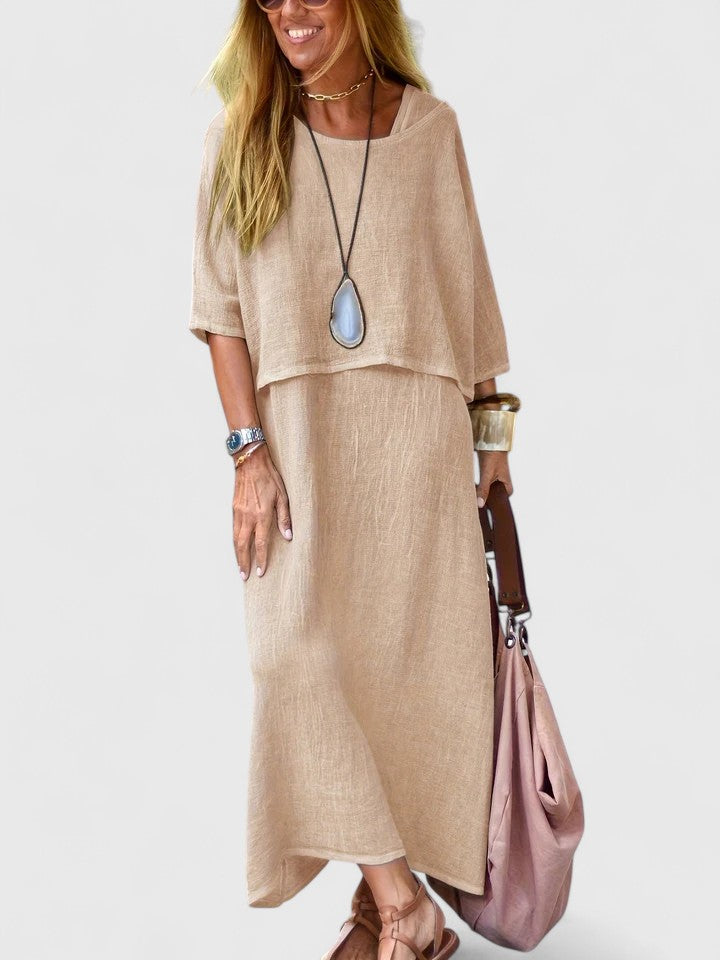Women's Sleeveless V-Neck Maxi Dress Set