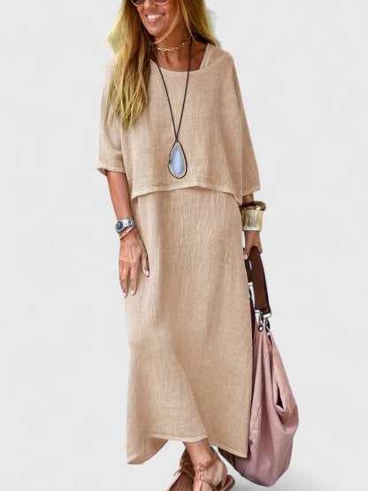 Women's Sleeveless V-Neck Maxi Dress Set
