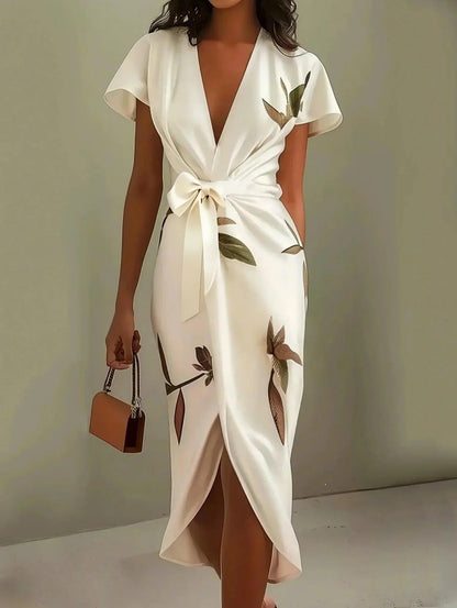 Women's Wrap Occasion Wear Midi Dress