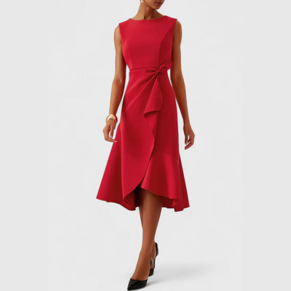Women's Asymmetric Formal Midi Dress