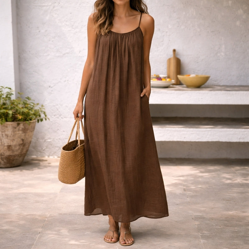 Women's Linen Summer Maxi Dress