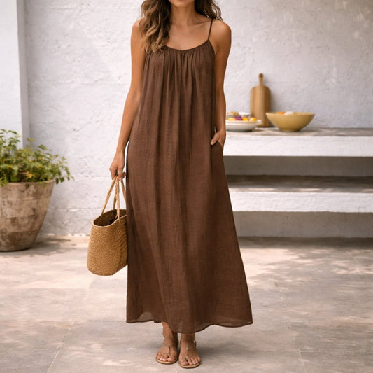 Women's Linen Summer Maxi Dress
