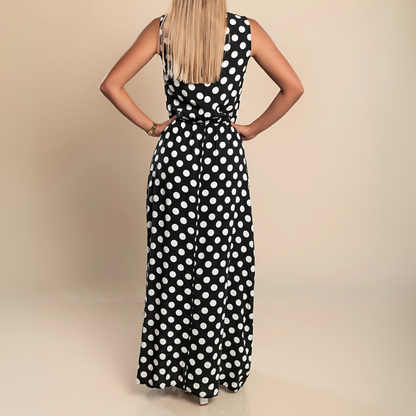 Women's Polka Dot Casual Vacation Maxi Dress