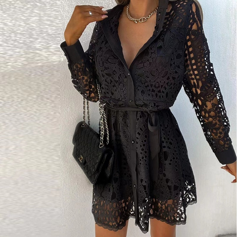 Women's Lace Summer Mini Dress