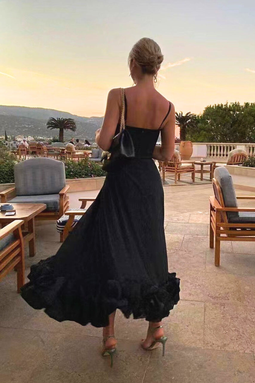 Women's Flowing Wedding Guest Maxi Dress
