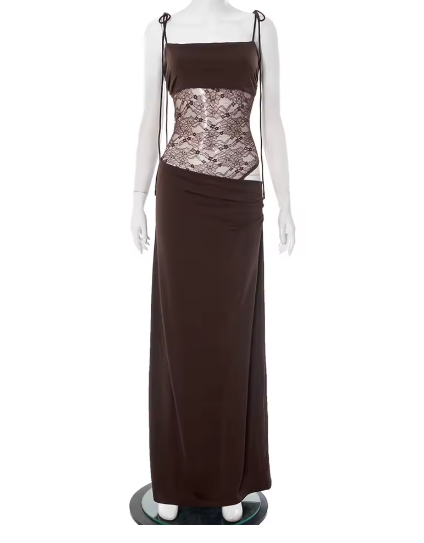 Women's Lace Formal Evening Maxi Dress