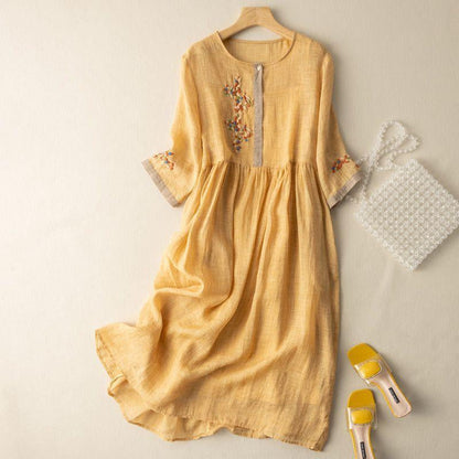 Women's Patterned Casual Summer Midi Dress