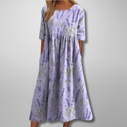 Women's Floral Print Midi Dress