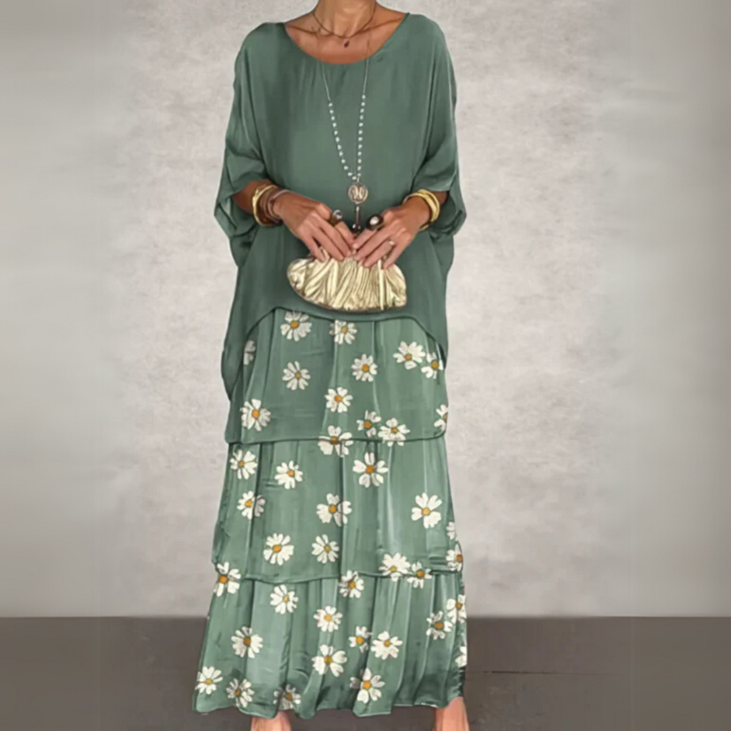 Women's Flowing Wedding Guest Maxi Dress
