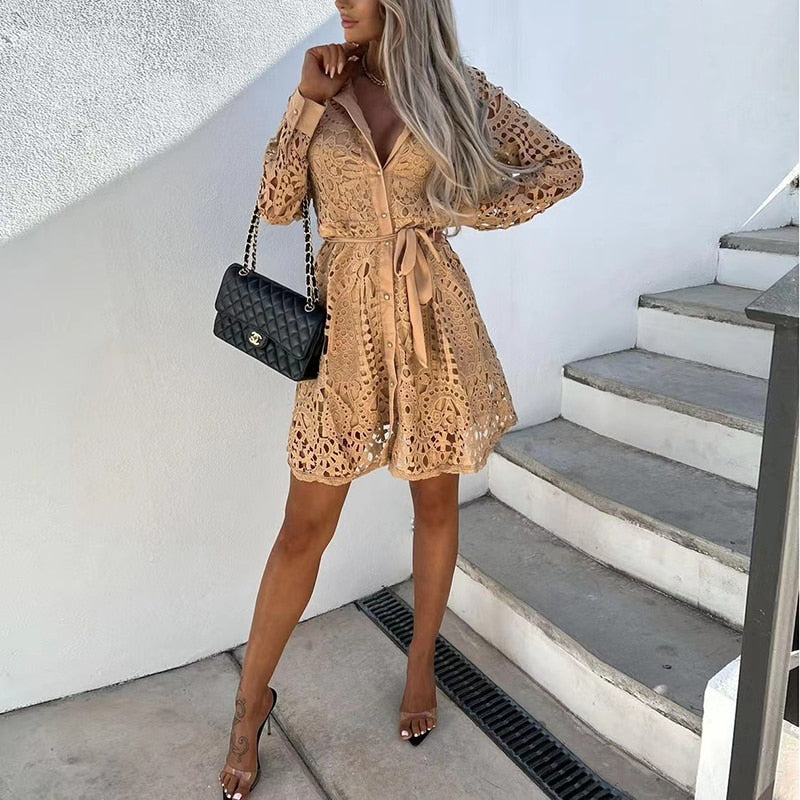 Women's Lace Summer Mini Dress