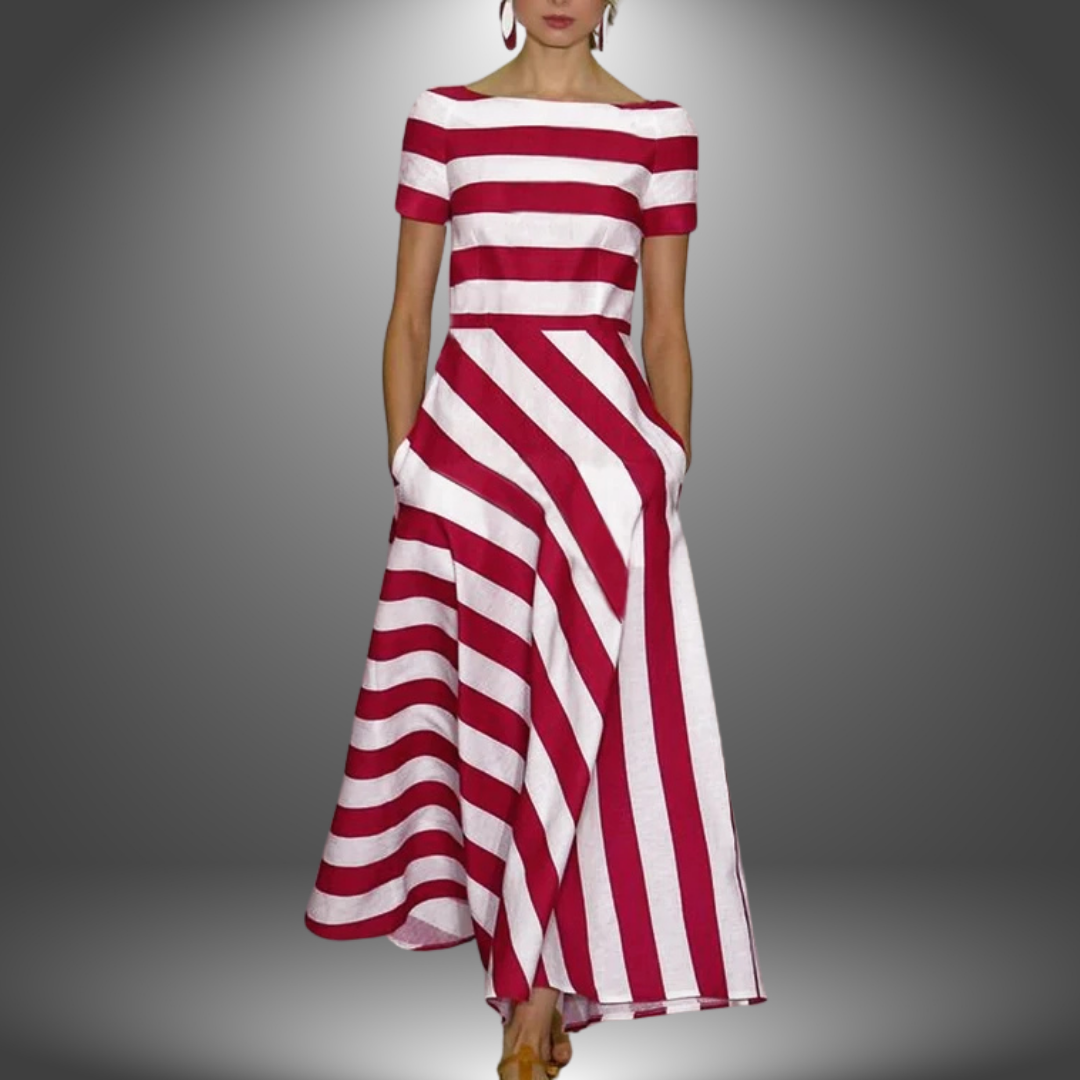 Women's Striped Casual Maxi Dress