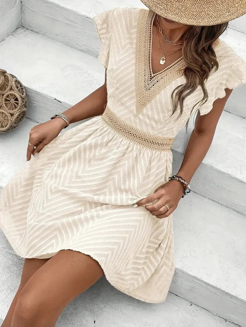 Women's Sweetheart Neckline Summer Midi Dress