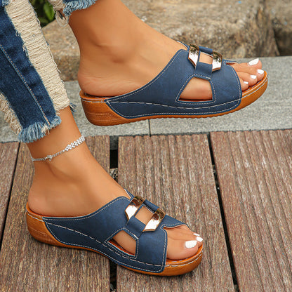 Women's Cushioned Adjustable Buckle Sandals