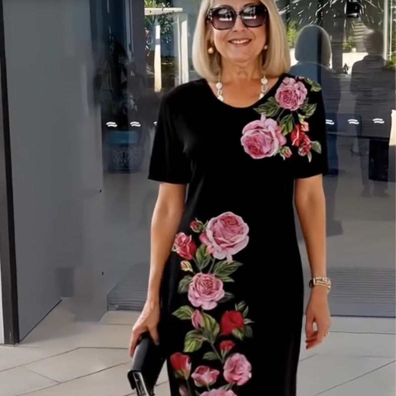 Women's Floral A-Line Casual Day Out Midi Dress