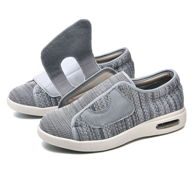 Women's Wide Fit Velcro Slip-On Walking Sneakers
