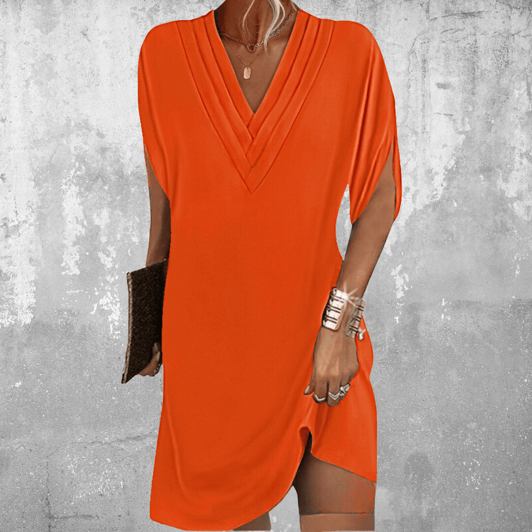 Women's V-Neck Elegant Evening Midi Dress