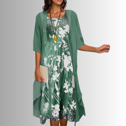 Women's 2-Piece Floral Midi Dress Set