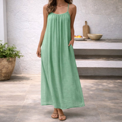 Women's Linen Summer Maxi Dress