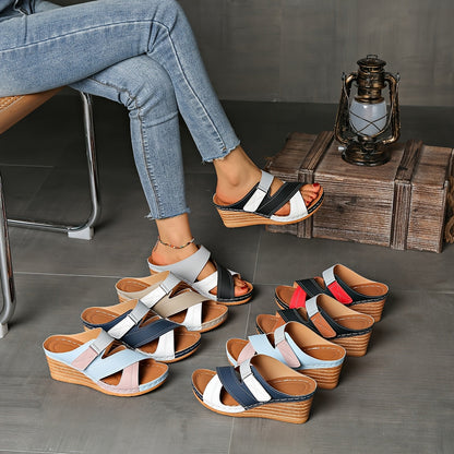 Women's Platform Wedge Slide Sandals