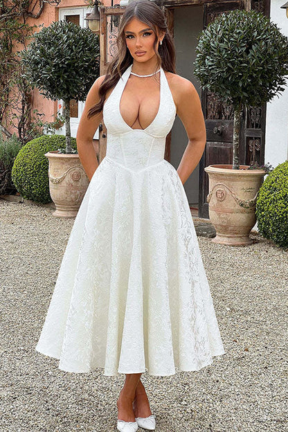 Women's Jacquard Formal Evening Maxi Dress