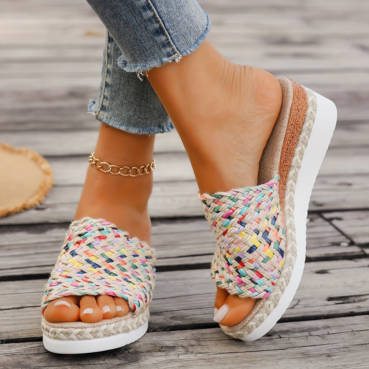 Women's Woven Wedge Sandals