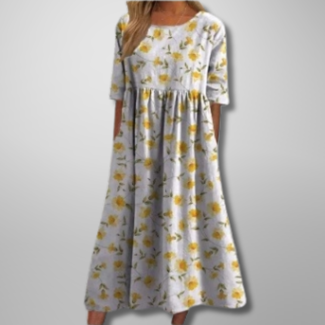 Women's Floral Print Midi Dress