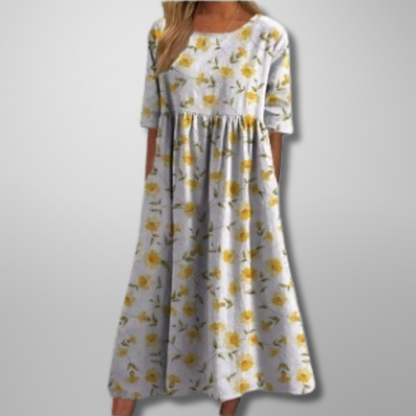 Women's Floral Print Midi Dress