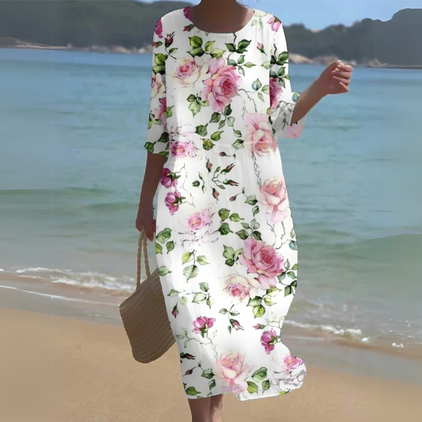 Women's Floral Garden Party Midi Dress