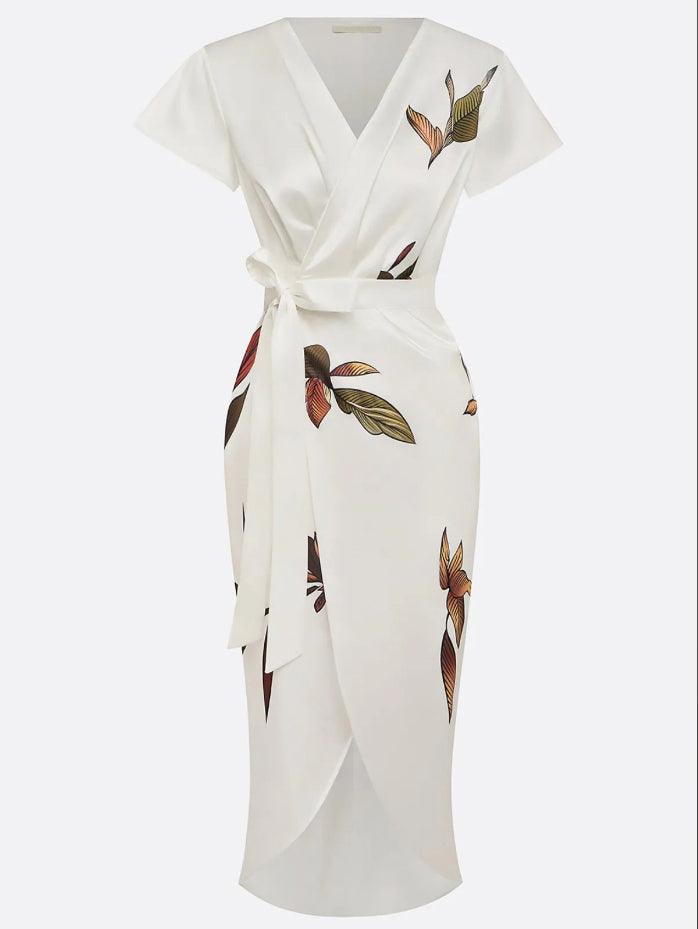 Women's Wrap Occasion Wear Midi Dress
