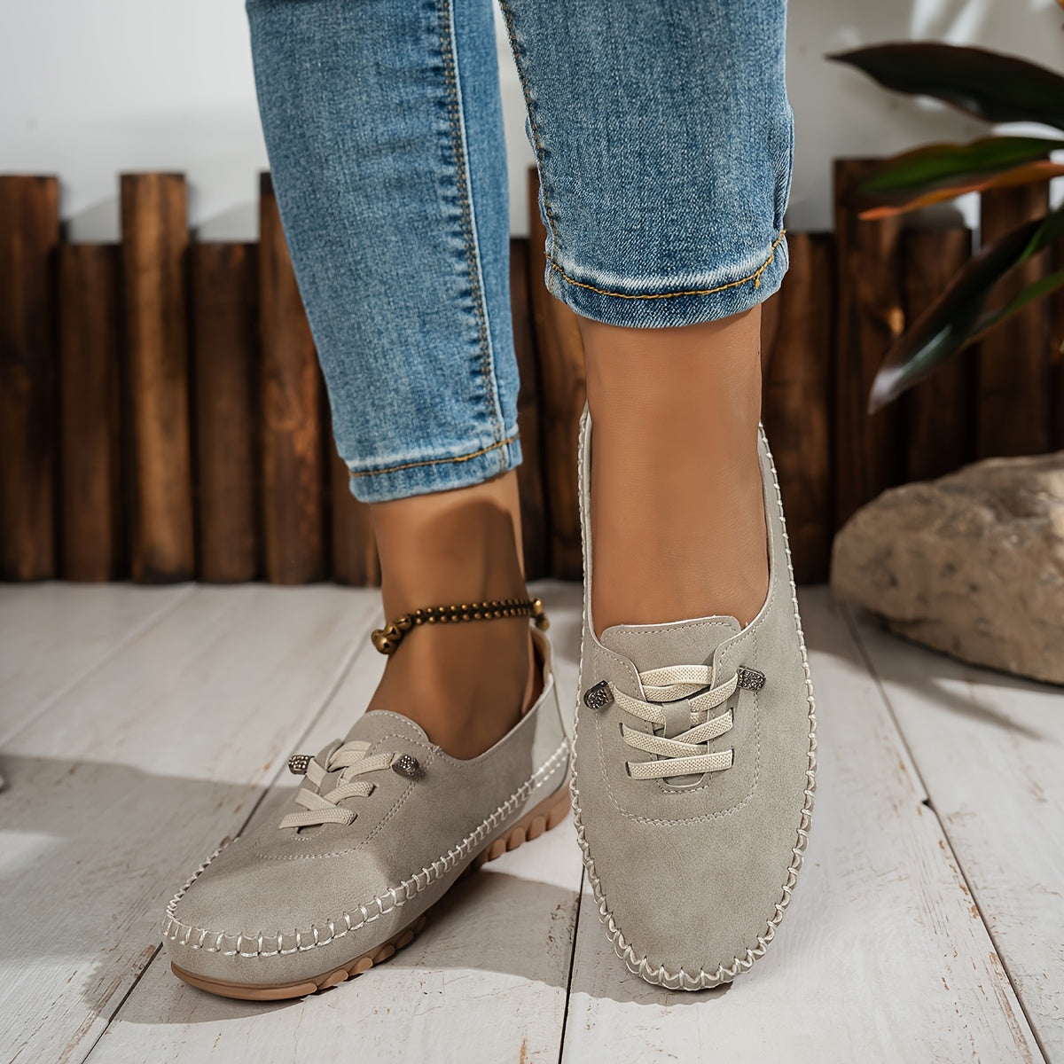 Women's Lace-Up Comfort Loafers