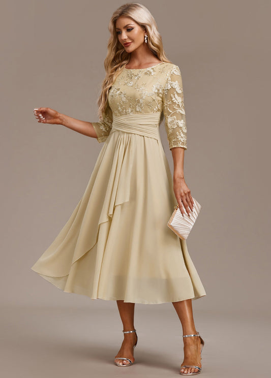 Women's Floral Embroidered Celebration Midi Dress