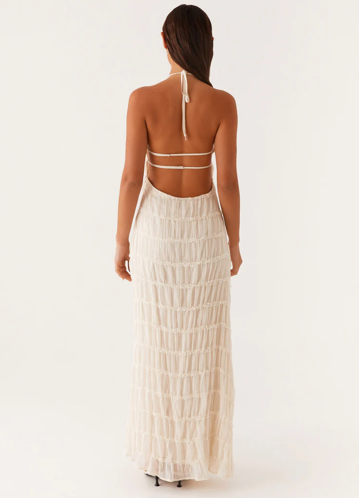 Women's Halter Evening Maxi Dress