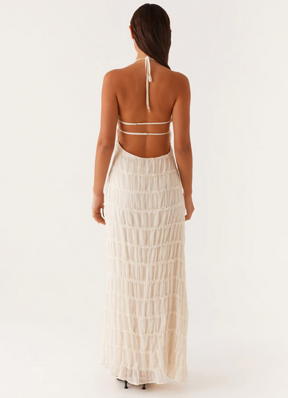 Women's Halter Evening Maxi Dress