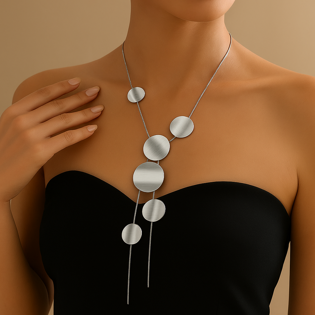 Celestia Non-Tarnish Disc Necklace